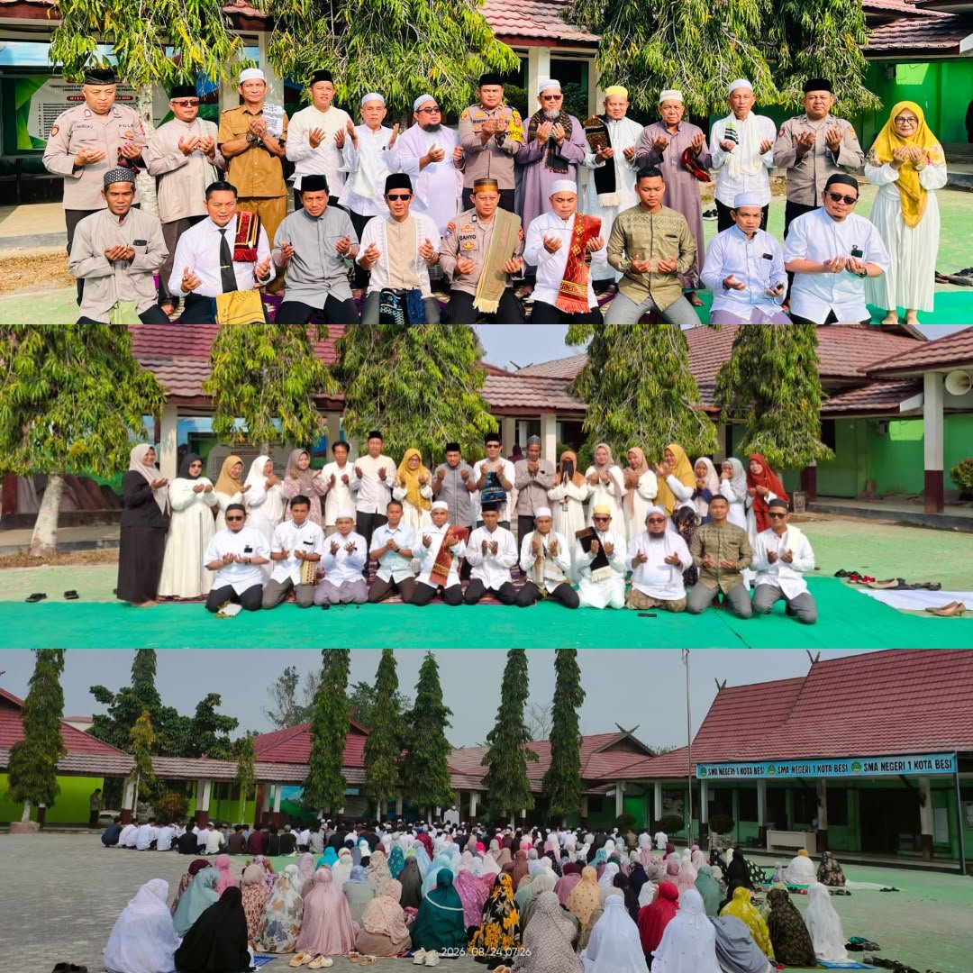 SMA Negeri 1 Kota Besi Gelar Sholat Istisqa' dan Doa Bersama, Mohon Kabut Asap Karhutla Segera Berakhir