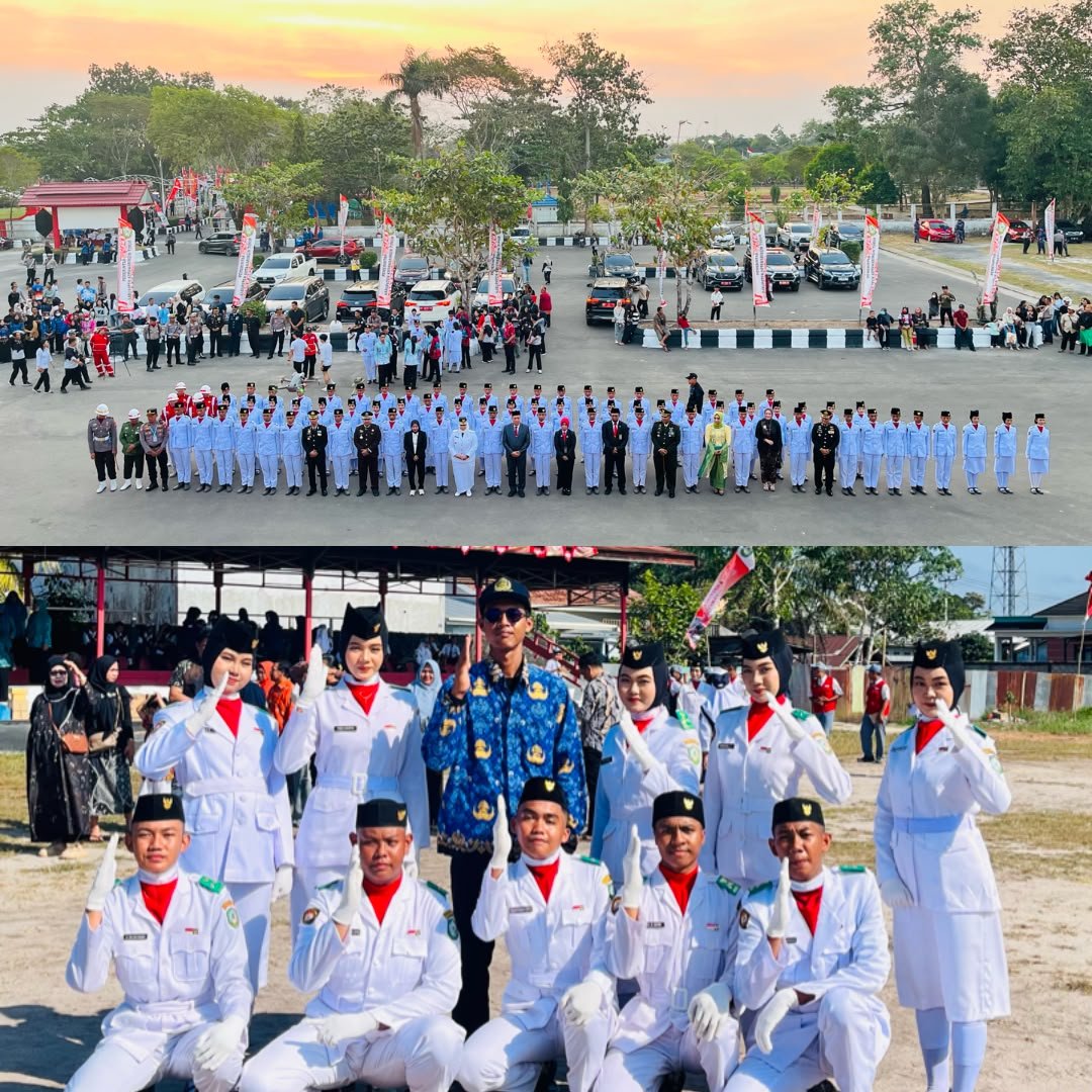 SMA Negeri 1 Kota Besi Sukses Meriahkan HUT RI ke-81 Lewat Upacara Bersama dan Pengibaran Bendera oleh Paskibra